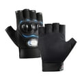 thumbnail image 3 of Guantes de ciclismo para mujeres y hombres, guantes de medio para bicicleta, guantes antideslizantes y transpirables para motocicleta y bicicleta Etiqueta colorida azul, 3 of 8