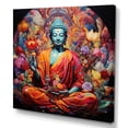 thumbnail image 2 of Designart "Vibrant Indian Buddhist Spirit" Spiritual Wall Art - Global Pink Buddhism Entryway Wall Art, 2 of 6