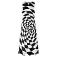 thumbnail image 4 of Optical Illusion Op Art Black and White Long Dress dress for woman Clothing Dress, 4 of 7
