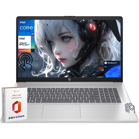 HP Business Laptop, 17.3" HD+ Touchscreen, Intel i7-1355U, 32GB RAM, 2TB SSD, Intel Iris Xe Graphics, Wi-Fi 6, Windows 11 Pro