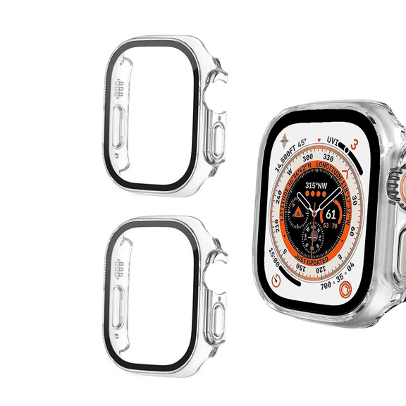 BLUUMTEK [2-PACK] for Apple Watch Screen Protector Case Ultra 2 (49mm), for iWatch Protective Cover