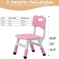 thumbnail image 2 of Bingirl Chair 2 Pack H Adj 3 Levels Lightweight Stackable Grey Plastic Toddler Chairs With Ergonomic Design Non Slip ' Safe Durable For Children Ages 2 To 6 Home Classroom Nursery, 2 of 7