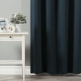 thumbnail image 3 of Quality Home Thermal Insulated Blackout Curtains - Stainless Steel Nickel Grommet Top - Navy - 52"W x 96"L - (Set of 2 Panels), 3 of 4
