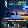 thumbnail image 6 of Homall L-Shaped Gaming Desk 58 Inches Corner Office Desk with Removable Monitor Riser, Black, 6 of 9