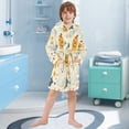 thumbnail image 5 of FORMRS Niños Bathrobe Unisex Hooded Robe Soft Plush Pajamas Sleepwear, Size 7-9T, Halloween Cute Ghosts, 5 of 7