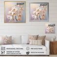thumbnail image 4 of Designart "Peach Orchids love expression III" Floral Floater Framed Wall Decor, 4 of 7