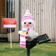 thumbnail image 5 of Snowman Outdoor Christmas Decorations Solar Snowman Garden Pile Decorative Metal Solar P-ath Pile For Outdoor Yard L-awn Decorations, 5 of 6