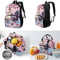 thumbnail image 2 of Binienty Horse Backpack for Girls 10-12 Cherry Blossom Kids Backpack And Lunch Box Set 4th Grade Bookbag for Girls Boys 17 Inch Rucksack with Laptop Compartment and Side Pockets, 2 of 7
