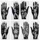 thumbnail image 1 of 8 Pairs Hands Temporary Tattoos Stencils Flower Pattern Hollow Tattoos Template, 1 of 4
