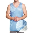 thumbnail image 6 of Ma Croix Men's Reversible Basketball Jersey Premium Moisture Wicking Mesh Practice Tank Top 2X-Large, Sky Blue, 6 of 8