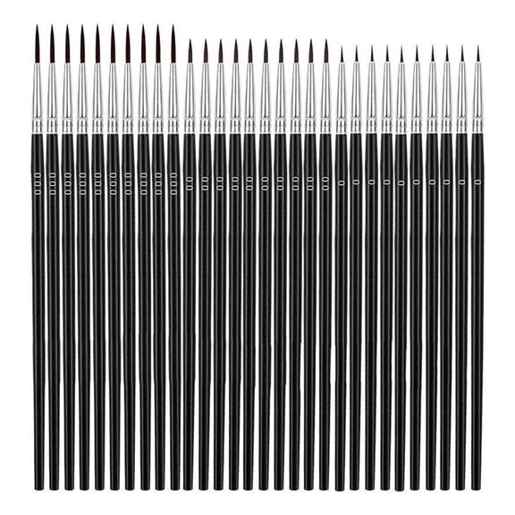 lixuesong 30x/Set Fine Paint Brushes with 3 Size #0 #00 #000 Tiny Detail Painting Brushes Small Liner Tip Paint Brush for Painting
