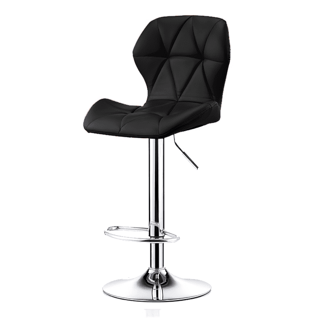 Silla de bar acolchada con respaldo geométrico ilios innova Negro