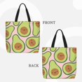 thumbnail image 3 of Naloa Cute Avocado Tote Bag for Women, Foldable Tote Bag With Zipper, Large Shoulder Bag, Top Handle Handbag for Travel, Work, Shopping, 3 of 9
