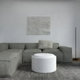 thumbnail image 2 of Ozarke Allure Coffee Table 22 Inch Modern Round Storage Ottoman - Upholstered Seat with Fabric Foam & Removable Top for Home Decor, Living Room, Dining Room & Bedroom - Cream White, 2 of 9