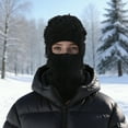 thumbnail image 4 of Unique Bargains 1 Pc Warm Face Mask Knitting Balaclava for Cycling Black, 4 of 6