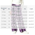 thumbnail image 3 of SERTGUTR Girls Plaid Fleece Wide Leg Pants, Elastic High Waist Loose Fit Trousers, Side Pocket Warm Home Pants, Winter Everyday Comfortable Bottoms, 3 of 5