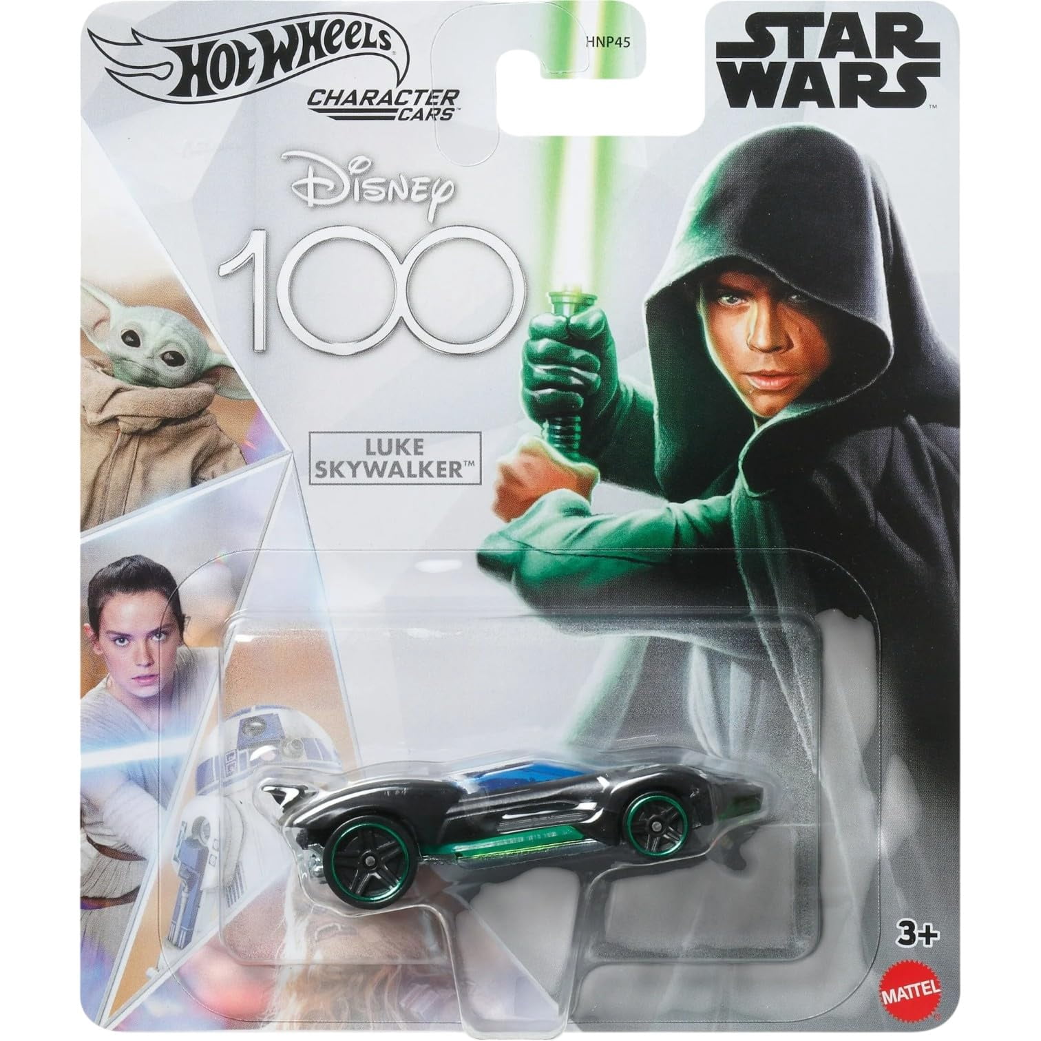 Hot Wheels Disney 100 Star Wars Character Cars, Luke Skywalker and Darth Vader Set, 2-Pack