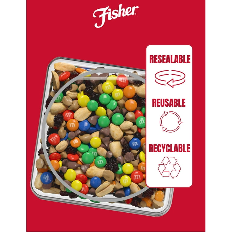 Fisher Snack Indulgent Trail Mix, 38 Ounces, Peanuts, Milk