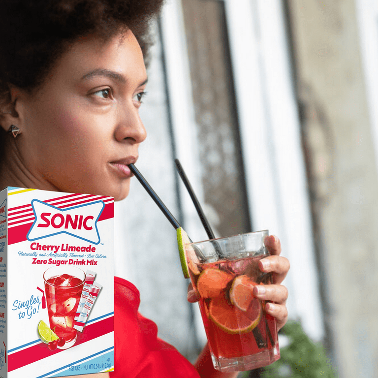 Sonic Singles To Go Drink Mix, Ocean Water & Cherry Limeade, Sugar