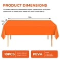 thumbnail image 2 of Mantel desechable de plástico JHDZDHY, 137 x 274 cm, 10 unidades, color naranja, 2 of 6