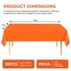 thumbnail image 2 of Mantel desechable de plástico JHDZDHY, 137 x 274 cm, 10 unidades, color naranja, 2 of 6