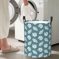 thumbnail image 4 of Large Laundry Basket with Handles - Green White Conch Kids Baby Dirty Clothes Laundry Hamper for Bedroom Aesthetic, 4 of 5