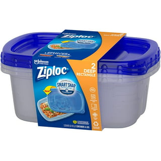 Ziploc® Brand, Food Storage Containers with Lids, One Press Seal, Medium  Round, 3 ct, Plastic Containers