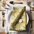 thumbnail image 1 of Vargottam Rustic Lemon Charm Print Cotton Napkins Set of 4, 20x20 Inches, Yellow Dinner Napkin , Perfect for Summer Dining, Rustic Table Decor, and Nature-Inspired Kitchen Themes Machine Washable, 1 of 7