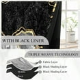 thumbnail image 5 of 2 Panels Black Gold Gray Marble Blackout Curtain for Bedroom,Modern Abstract Grommet Drapes for Living Room,52x84 Inch, 5 of 7