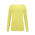thumbnail image 2 of Natural Uniforms Women's Long Sleeve Scoop-Neck T-Shirt Under Scrub (Yellow, X-Large), 2 of 5