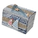 thumbnail image 4 of Pequeño joyero, caja decorativa de madera con tapa, contenedor de almacenamiento en estilo náutico. Con barco, 4 of 8