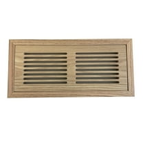 4 Inch x 14 Inch White Oak Hardwood Vent Floor Register Flush Mount, Slotted Style, Unfinished
