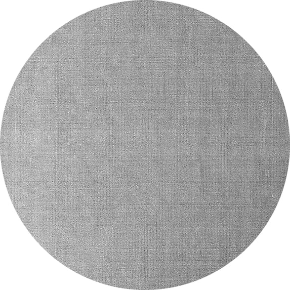 Ahgly Company Indoor Round Solid Gray Modern Area Rugs, 3' Round