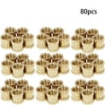 thumbnail image 4 of HUGFEGWE M5x5mm Female Thread Knurled Nuts Hx6mm OD Brass Threaded Insert Embedment Nuts Hydraulic Welded Joint Injection Molding Assortment Kit for 3D Printing Injection Molding 80PCS CJB91-25054, 4 of 6