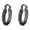 Black, variant on SeekLGT Gold Plated Hoop Earrings for Women, Small Twisted Thickened Oval Earrings, Elegant Polished Fashion Jewelry, 1 Pair