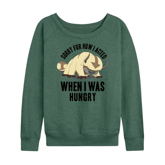 Avatar - The Last Airbender - Appa Hungry - Women's Lightweight French Terry Long Sleeve Shirt