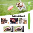 thumbnail image 2 of Cepillo de dientes para perros, cuidado Dental para mascotas, cepillo de dientes de Triple cabeza, cómodo cepillo de dientes para mascotas, suministros para mascotas, 2 of 9