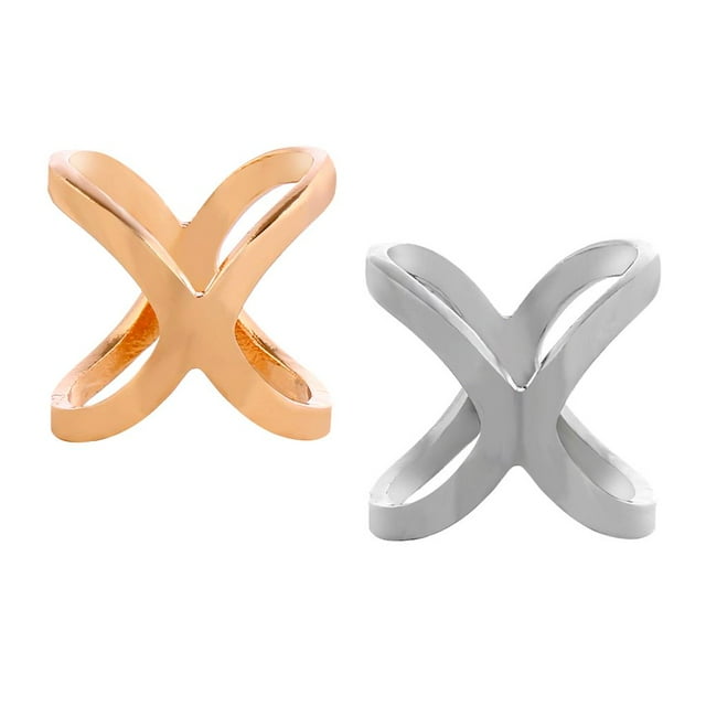 Paquete de 2 Bufandas de Moda Yuyangstore con Hebilla Clip para Bufanda Diapositivas Cruzadas Oro Plata