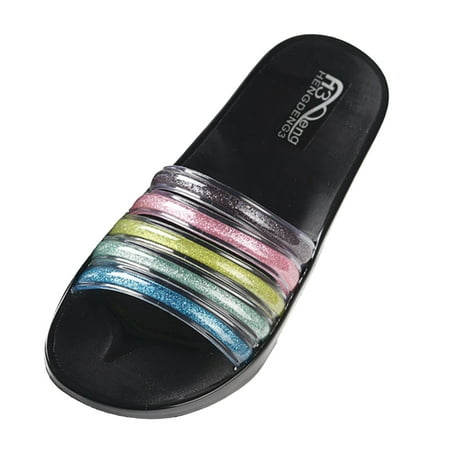 

ZHAGHMIN Flip Flop Sandals For Women Customized Women Slippers Bathroom Flip Flops Beach Slides Sandals Non Slip Colorful Rainbow Personalized Slippers Crock Slippers For Women Slippers For Women Fl