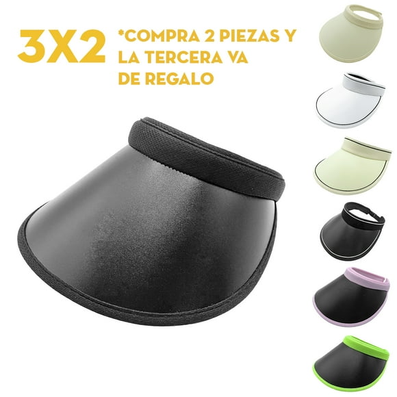 Visera Gorro Deportivo Protector Solar Moderno MIMA Negro