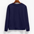 thumbnail image 2 of Sweatshirts for Women Plus Size,Women's Oversized Round Neck Sweatshirts Long Sleeve Turtleneck Velvet Sweatshirt 02-Pink_3XL, 2 of 4
