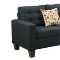 thumbnail image 3 of Polyfiber Fabric 4 Pieces Sectional With 2 Pillows In Black, 3 of 6