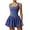 Blue Purple, variant on PISONIC Womens Tennis Golf Dress with Built-in Bra Shorts Backless Square Neck Mini Puffy Skirt Athletic Dresses with Pockets