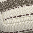 thumbnail image 5 of Square Pouf Earth Tone Brown Multi-Functional Living Room Accent with Woven Detail, 5 of 7