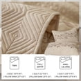 thumbnail image 2 of Ezynyte Twin Size Quilt Bedding Set, Lightweight Beige Bedspread, Geoetric Pattern Coverlet Set for All Seasons, 86"*68", 2 of 5