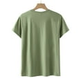 thumbnail image 3 of Women Summer Tops Women Casual Print T Shirt Short Sleeve Shirt Loose BlouseTops plus Size Dressy Tops for Cowboy Shirts Dark Blouses Long Sleeve V Neck Tunics for Plain Long Shirts Army Green XL, 3 of 5