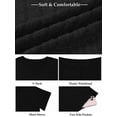 thumbnail image 4 of Homlouue Lounge Sets for Women Plus Size,2 Piece Outfit V-Neck Short Sleeve with Long Pants,Comfortable Ribbed Loungewear for Home or Outdoor(2XL,Black), 4 of 9