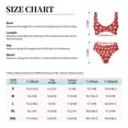 thumbnail image 4 of Kdxio Maple Leaves Print Women's 2 Piece High Waisted Wrap Spaghetti Strap Summer Swimsuit Bikini Set-Small, 4 of 7
