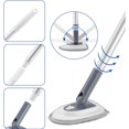 thumbnail image 4 of Susuzi 4 in 1 Stainless Steel Shower Cleaning Brush with Long Handle Grout Brush, Gray, New, 4 Total Count, 4 of 12