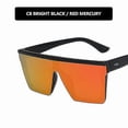 thumbnail image 1 of New Trend Large Frame One-Piece Uv400 Sunglasses Street Shooting Sunglasses for Men/Women Retro black red, 1 of 5